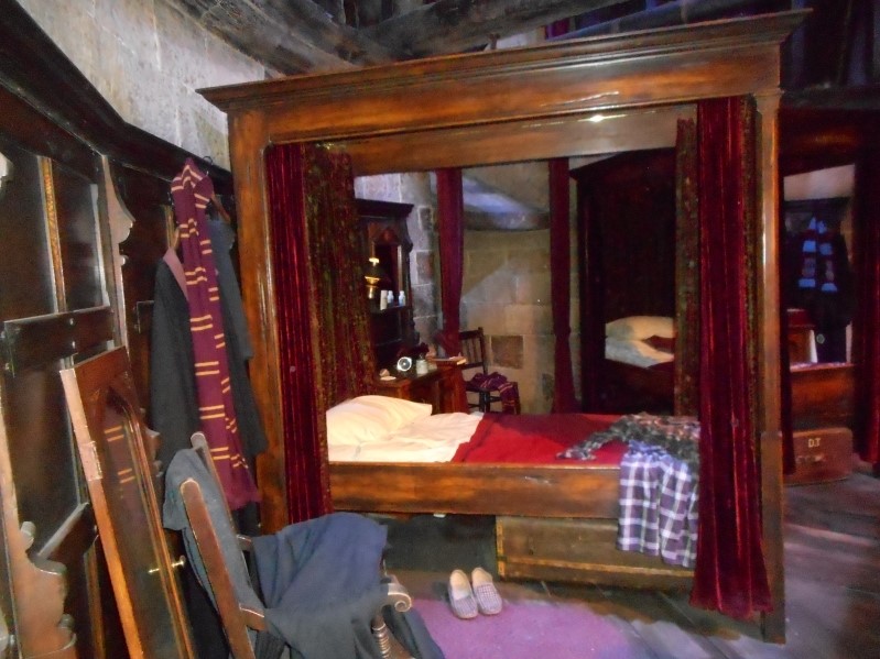Dormitório dos meninos  da série Harry Potter nos estúdios da Warner Bros em Londres