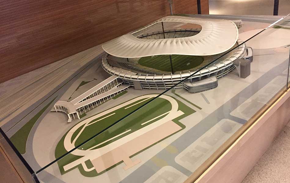Tour no Maracanã: maquete do estádio