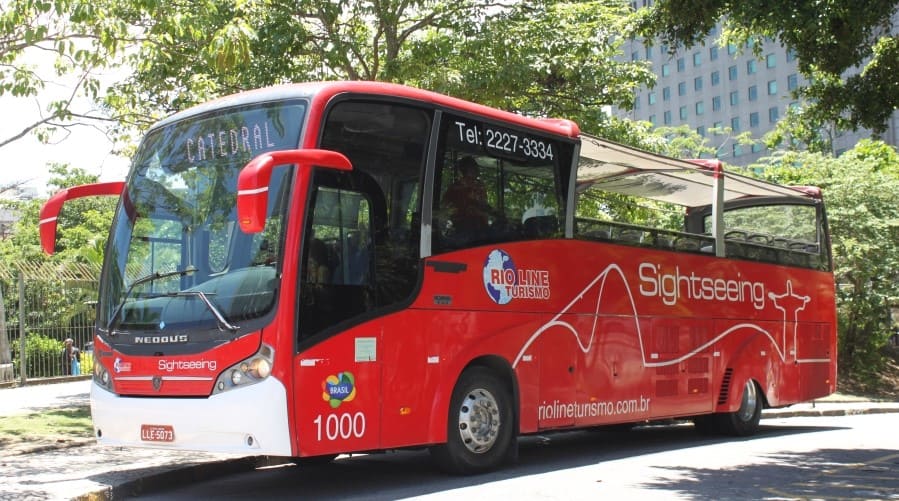 City Tour no Rio de Janeiro: ônibus Panorâmico da empresa Rio Line