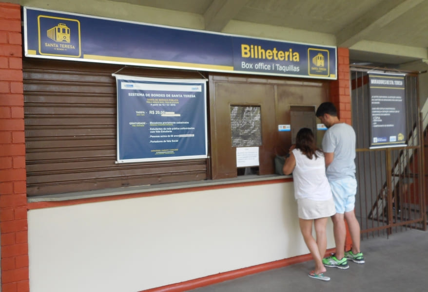 Santa Teresa neighborhood: tram ticket office.