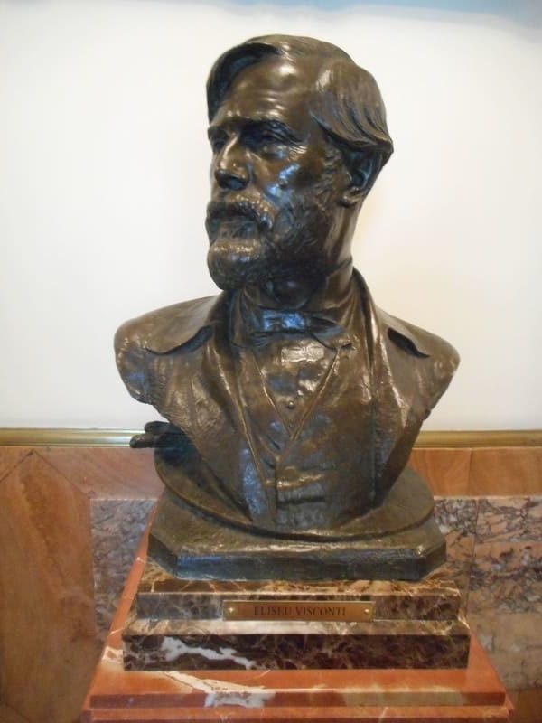 Visita guiada ao Theatro Municipal do Rio de Janeiro: busto de Eliseu Visconti.