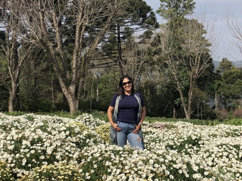 Campos floridos no Le Jardin Parque de Lavanda em Gramado.