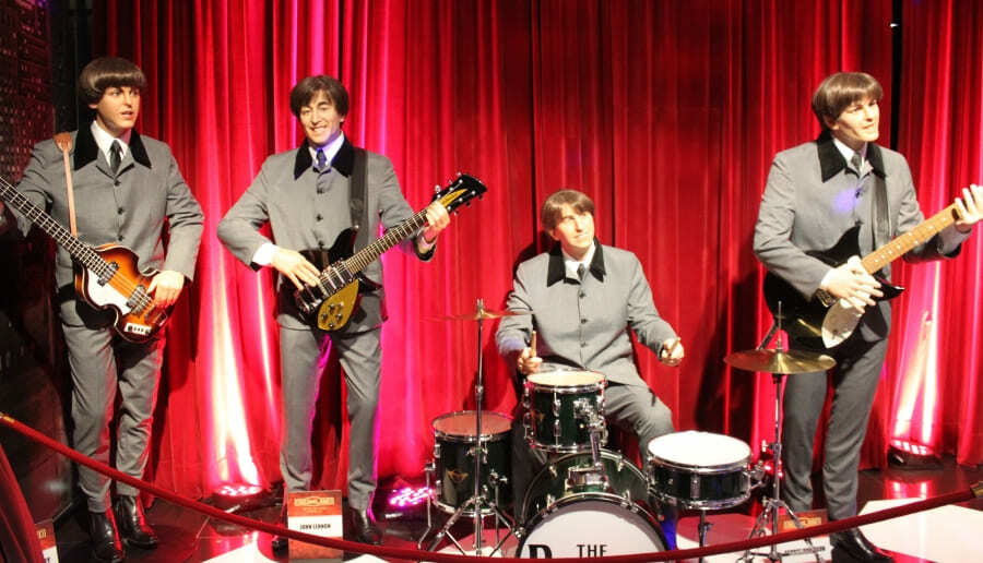 Boneco de cera do grupo "The Beatles" no Dreamland Museu de Cera em Gramado.