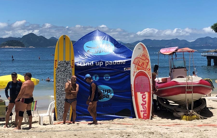 Standup paddle na Praia de Copacabana