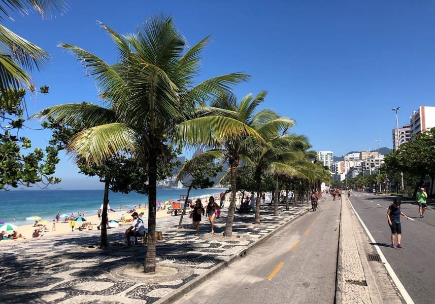 Ipanema beach sidewalk