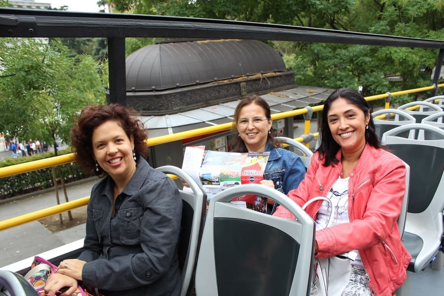 Rota do ônibus turístico em Madri