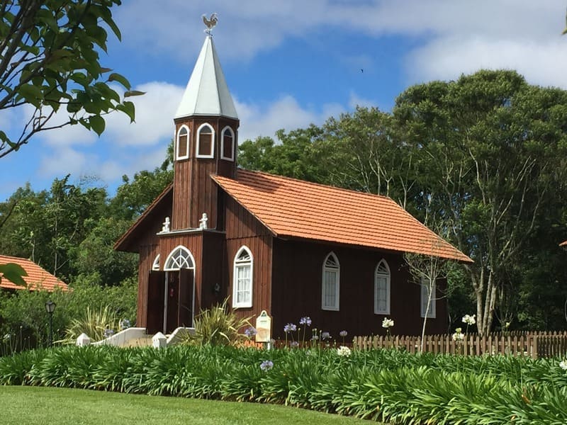 Réplica da igreja dos colonos do Parque Histórico de Carambeí