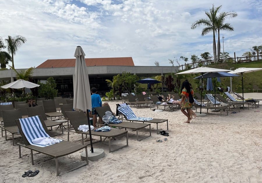 Praia artificial do Cyan Resort by Atlantica em Itupeva
