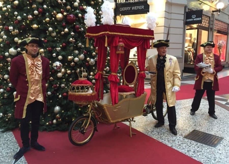 Decoração de Natal da Passage no centro de Haia