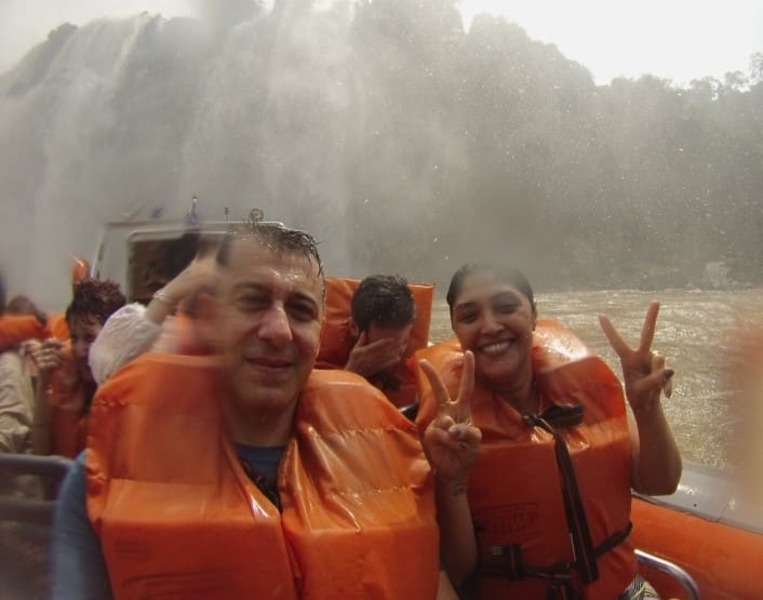 Family enjoying the Macuco Safari Boat Ride at Iguazu Falls