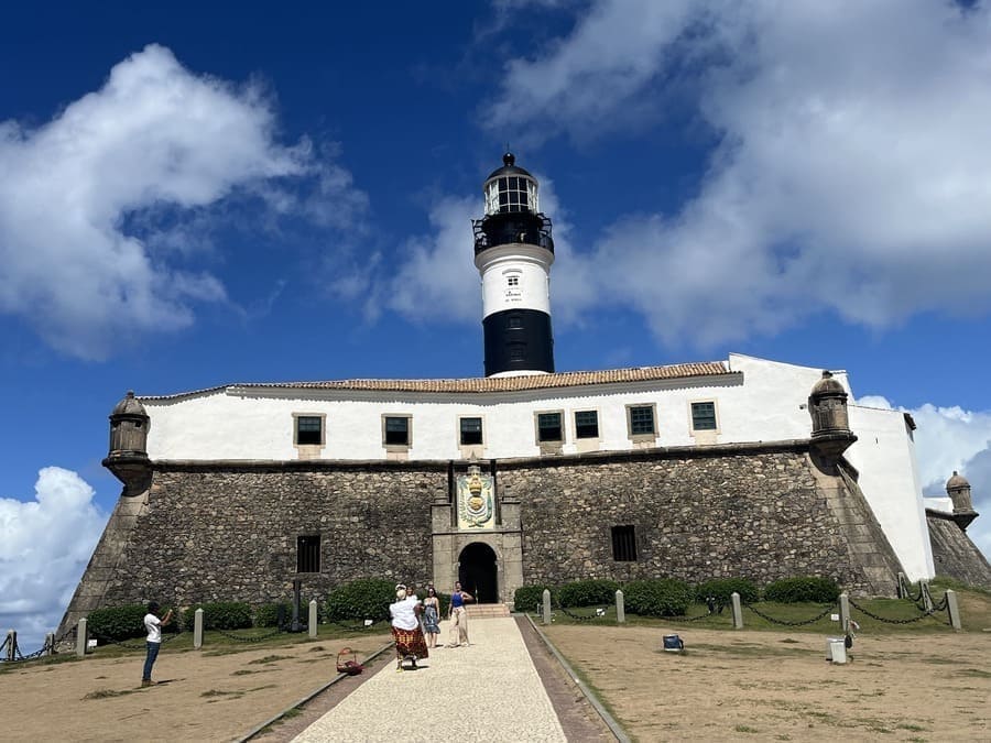 Farol da Barra lighthouse in Salvador, Bahia, Brazil