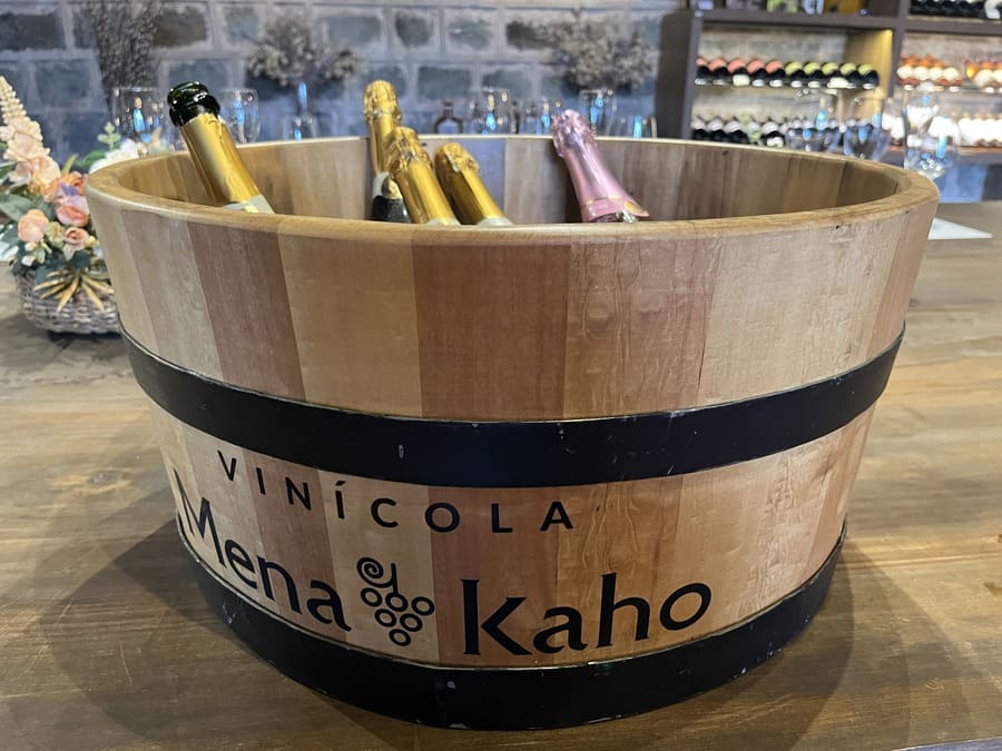 Experiência de degustação de vinhos na Vinícola Mena Kaho