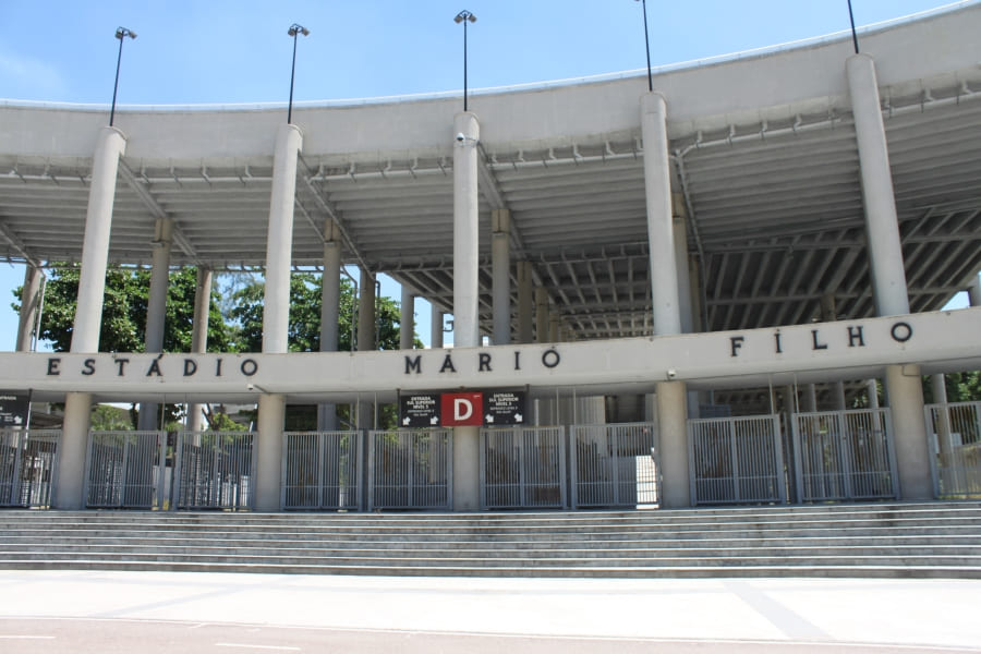 The main entrance of Maracanã Stadium in Rio de Janeiro.